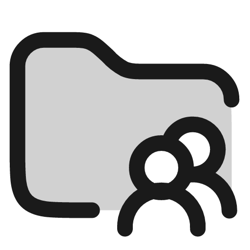 Folder users icon, line style, from andrsrxn/icons