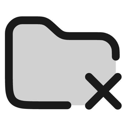 Folder x icon, line style, from andrsrxn/icons