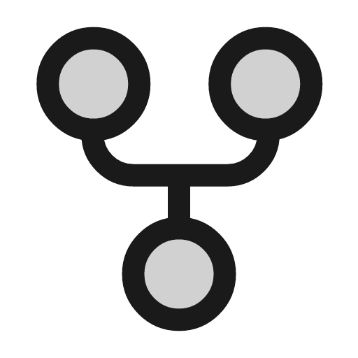Git fork icon, line style, from andrsrxn/icons