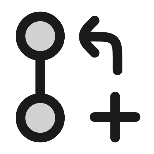 Git pr plus icon, line style, from andrsrxn/icons