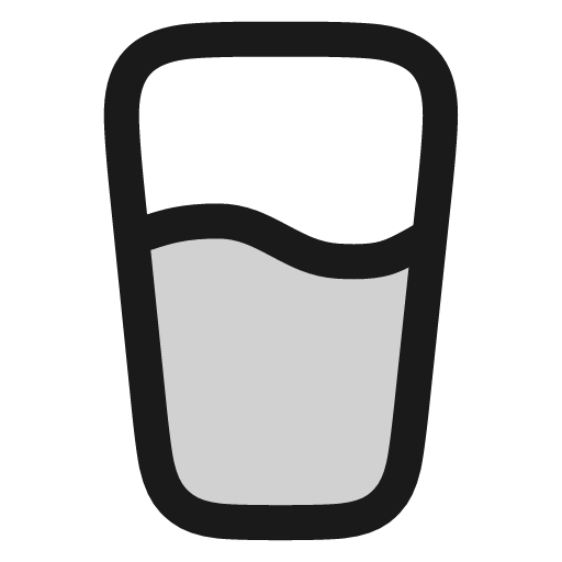 Glass water icon, line style, from andrsrxn/icons