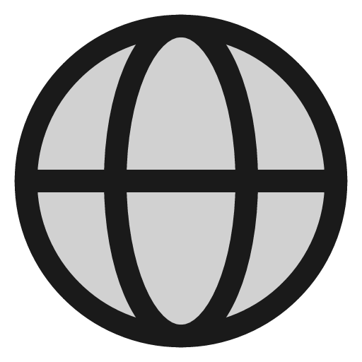 Globe icon, line style, from andrsrxn/icons