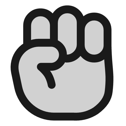 Hand fist icon, line style, from andrsrxn/icons