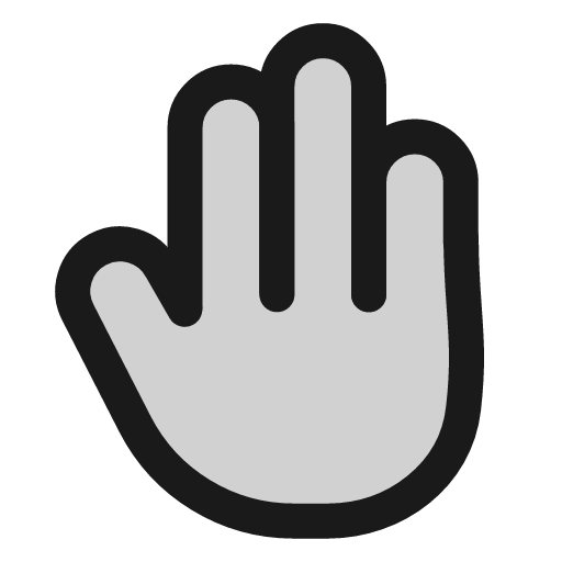 Hand icon, line style, from andrsrxn/icons