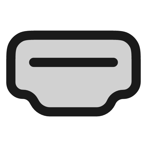 Hdmi port icon, line style, from andrsrxn/icons