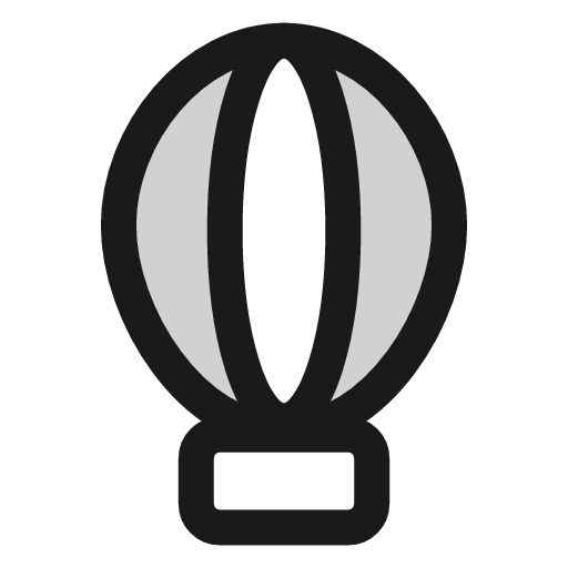 Hot air balloon icon, line style, from andrsrxn/icons