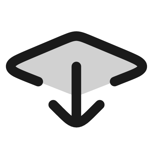 Layer down icon, line style, from andrsrxn/icons