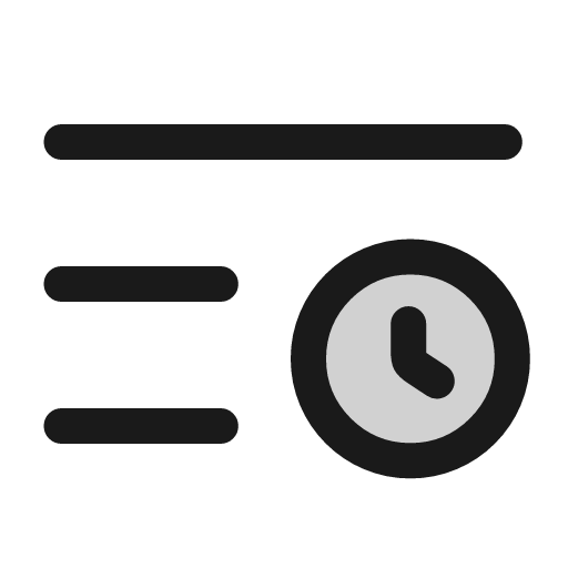 List clock icon, line style, from andrsrxn/icons