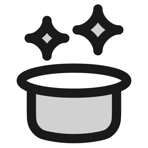 Magic hat icon, line style, from andrsrxn/icons