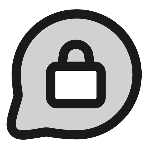 Message lock icon, line style, from andrsrxn/icons