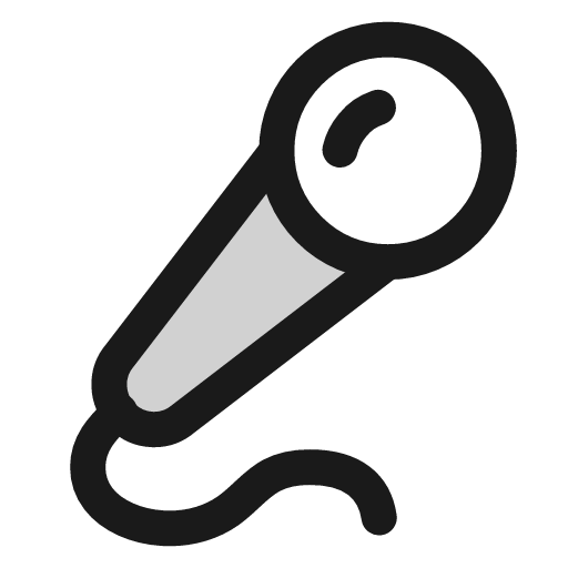 Mic vocal icon, line style, from andrsrxn/icons
