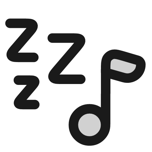 Music note zzz icon, line style, from andrsrxn/icons