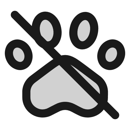 Paw print off icon, line style, from andrsrxn/icons