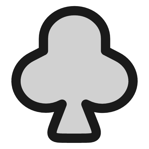 Playing clubs icon, line style, from andrsrxn/icons