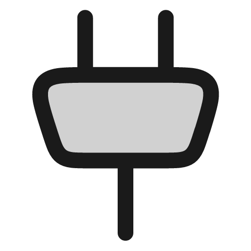 Plug icon, line style, from andrsrxn/icons
