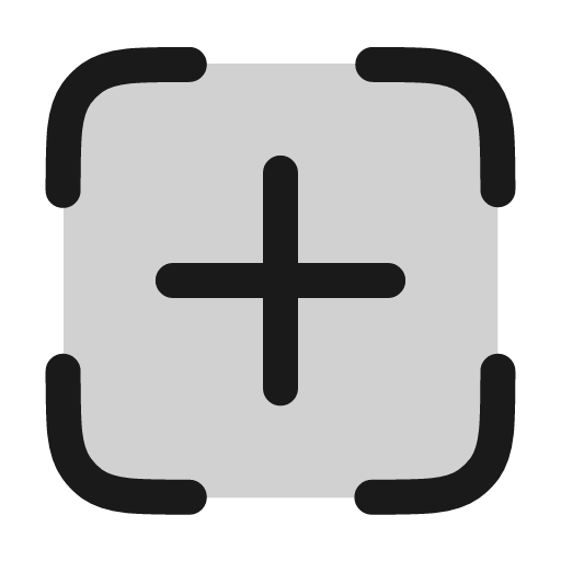 Plus scan icon, line style, from andrsrxn/icons