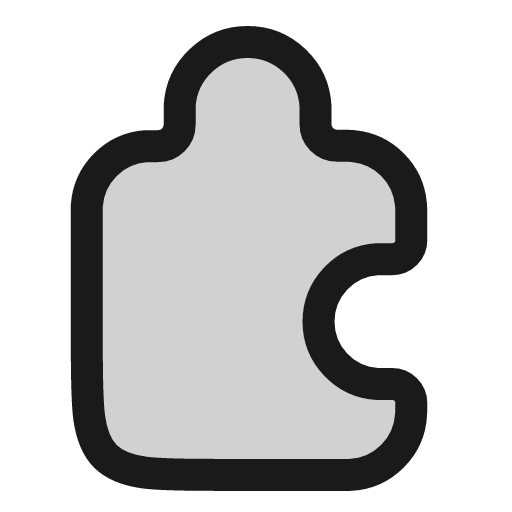 Puzzle icon, line style, from andrsrxn/icons