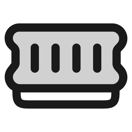 Ram memory icon, line style, from andrsrxn/icons