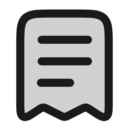 Receipt icon, line style, from andrsrxn/icons