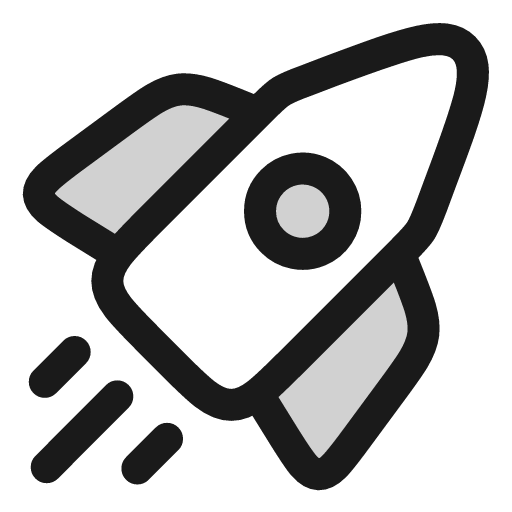 Rocket icon, line style, from andrsrxn/icons