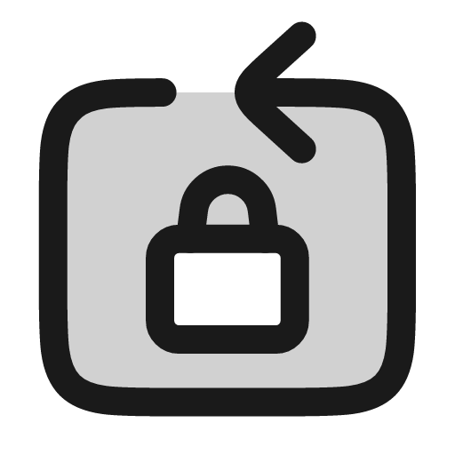 Rotate lock icon, line style, from andrsrxn/icons
