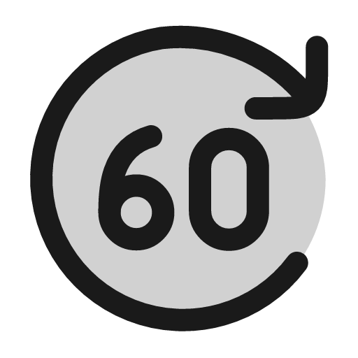 Seek backward sixty rtl icon, line style, from andrsrxn/icons