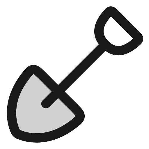 Shovel icon, line style, from andrsrxn/icons