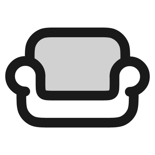 Sofa icon, line style, from andrsrxn/icons