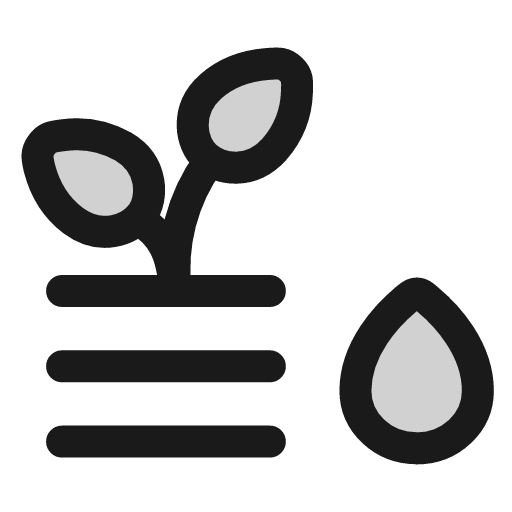 Soil moisture icon, line style, from andrsrxn/icons