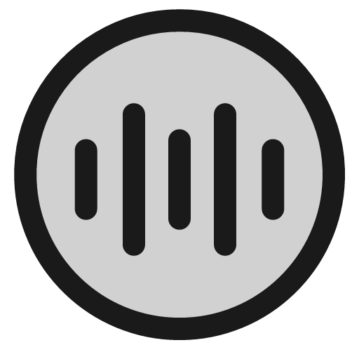 Sound wave circle icon, line style, from andrsrxn/icons