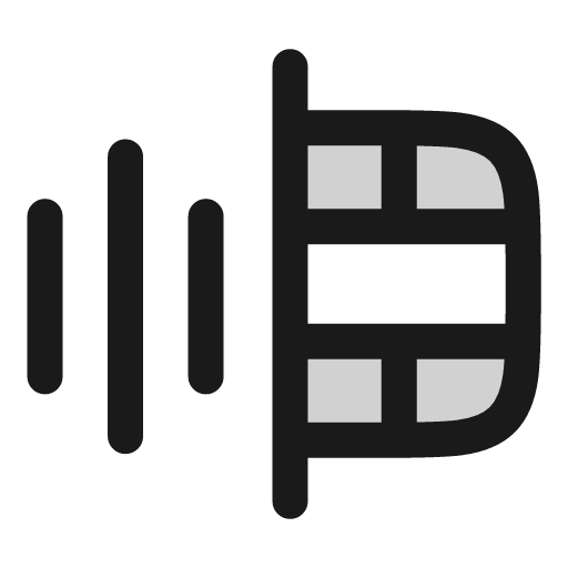 Speech to film icon, line style, from andrsrxn/icons