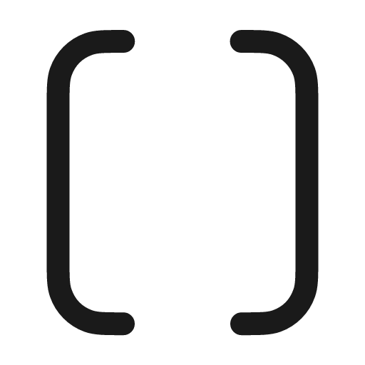 Square brackets icon, line style, from andrsrxn/icons