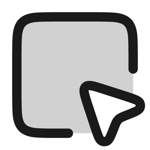 Square cursor icon, line style, from andrsrxn/icons
