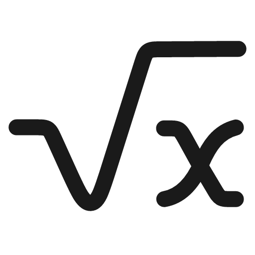 Square root icon, line style, from andrsrxn/icons