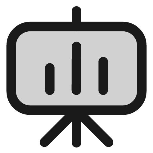 Stand analytics icon, line style, from andrsrxn/icons