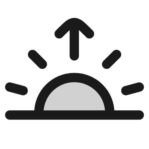Sun up icon, line style, from andrsrxn/icons