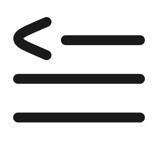 Text outdent icon, line style, from andrsrxn/icons
