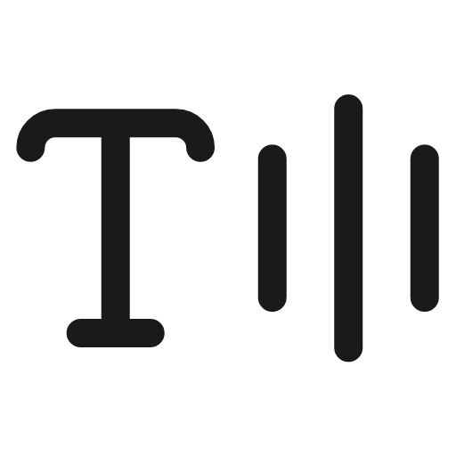 Text to speech icon, line style, from andrsrxn/icons