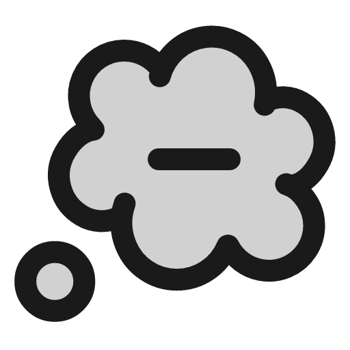 Thought minus icon, line style, from andrsrxn/icons