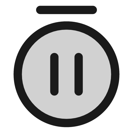 Timer pause icon, line style, from andrsrxn/icons