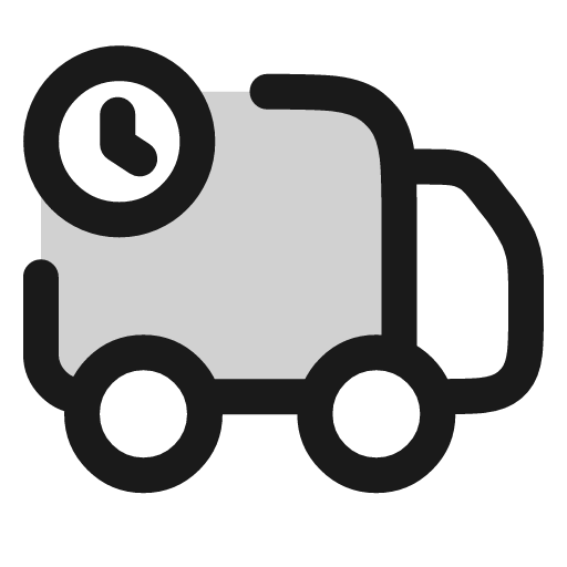 Truck clock icon, line style, from andrsrxn/icons