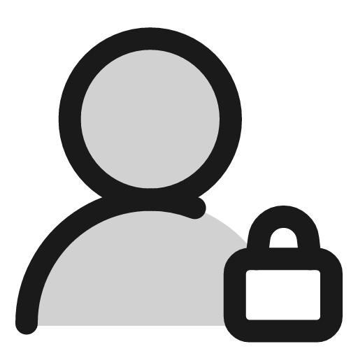 User lock icon, line style, from andrsrxn/icons