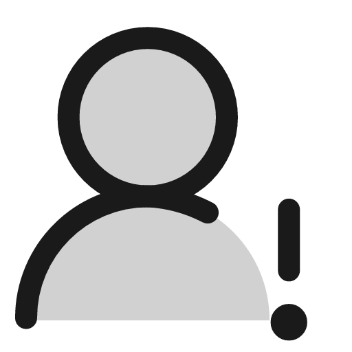 User warning icon, line style, from andrsrxn/icons