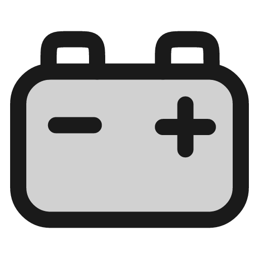 Vehicle battery icon, line style, from andrsrxn/icons