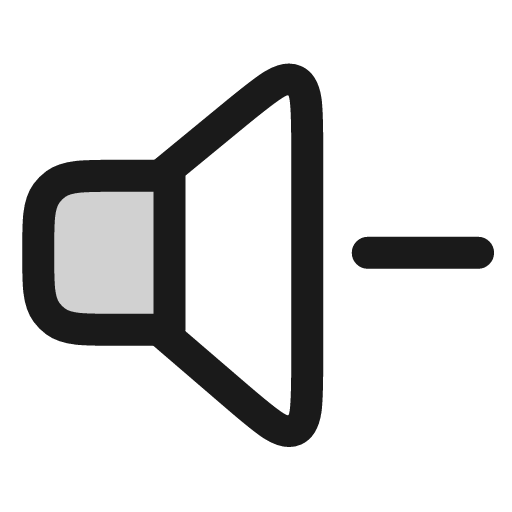 Volume minus icon, line style, from andrsrxn/icons