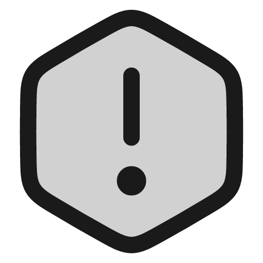 Warning octagon icon, line style, from andrsrxn/icons