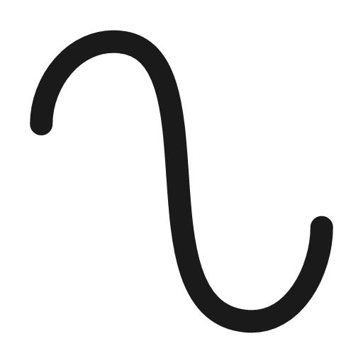 Wave sine icon, line style, from andrsrxn/icons