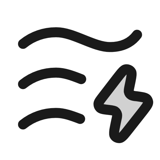 Waves lightning icon, line style, from andrsrxn/icons