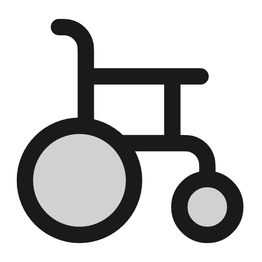 Wheelchair icon, line style, from andrsrxn/icons