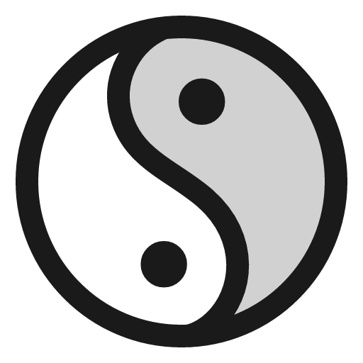 Yin yang icon, line style, from andrsrxn/icons